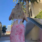 Y2K Flowery Straight Leg Baggy Trimmed Low Waist Summer Skirt