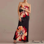 Y2K Flowery Tube Bandeau Open-back Sundress