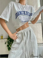 Y2K Harajuku Broad Leg Sweatpants Trousers