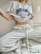 Y2K Harajuku Broad Leg Sweatpants Trousers