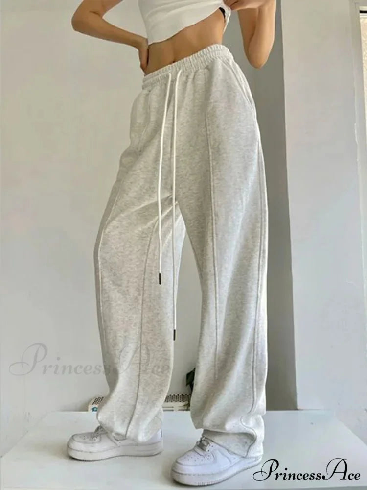 Y2K Harajuku Broad Leg Sweatpants Trousers