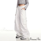 Y2K Ivory Cargo Baggy Trousers