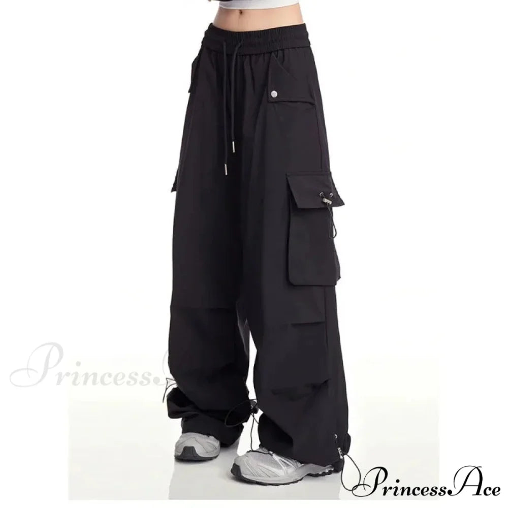 Y2K Ivory Cargo Baggy Trousers