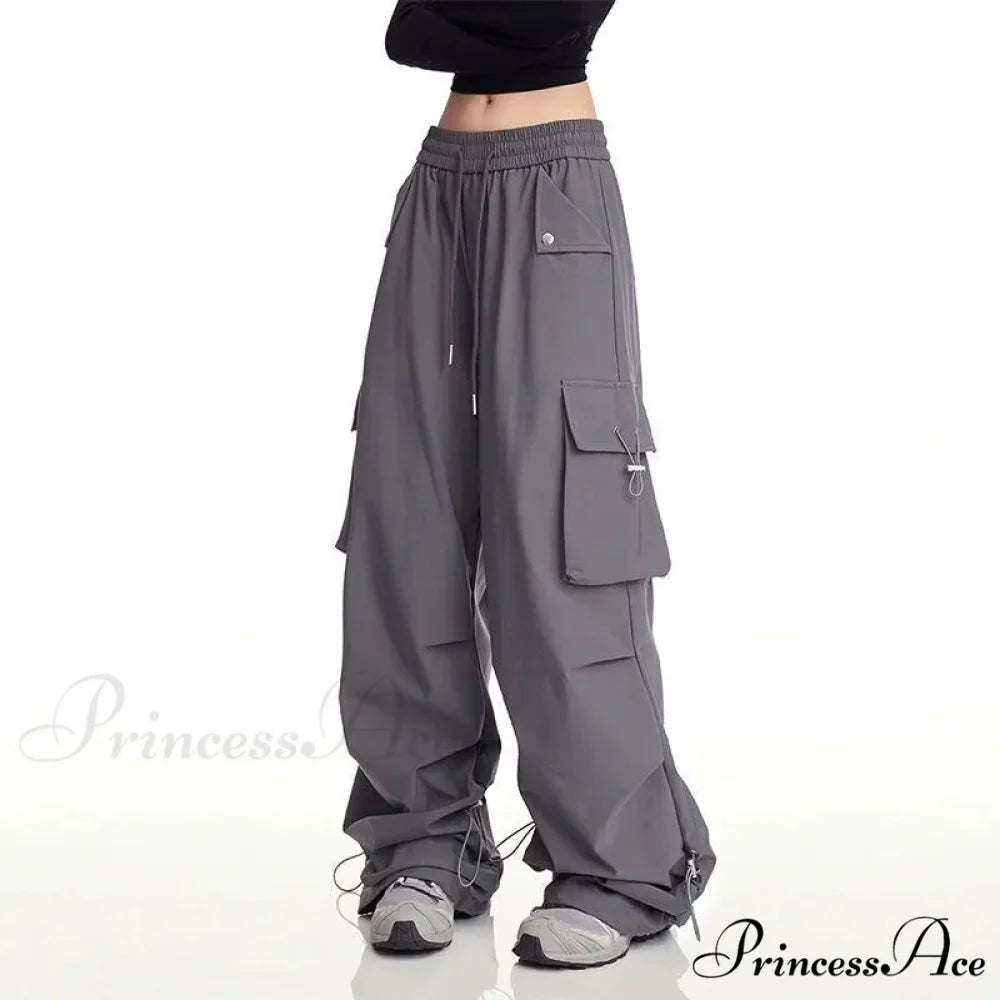 Y2K Ivory Cargo Baggy Trousers