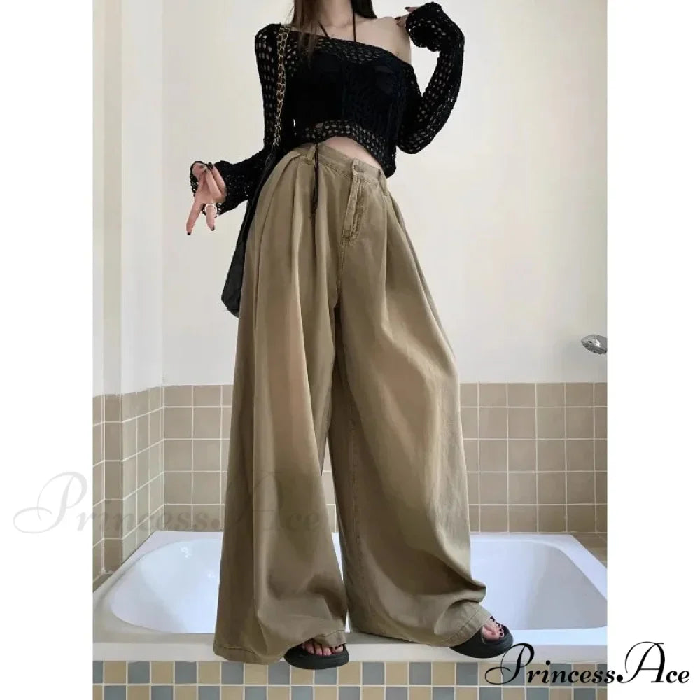 Y2K Large Cargo Loose Women Trousers