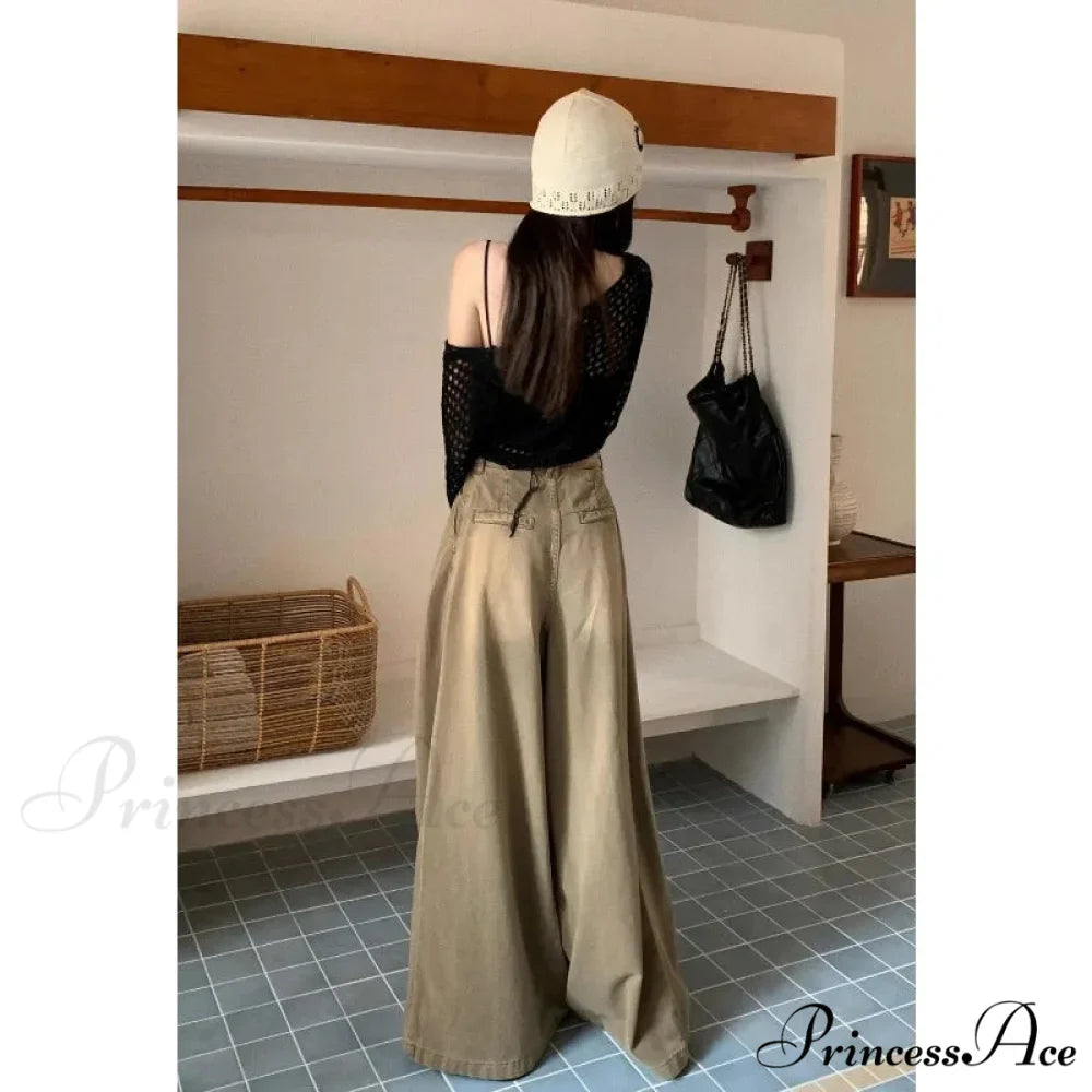 Y2K Large Cargo Loose Women Trousers