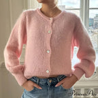 Y2K Lengthy Sleeve Pullover Knit Informal Cardigan