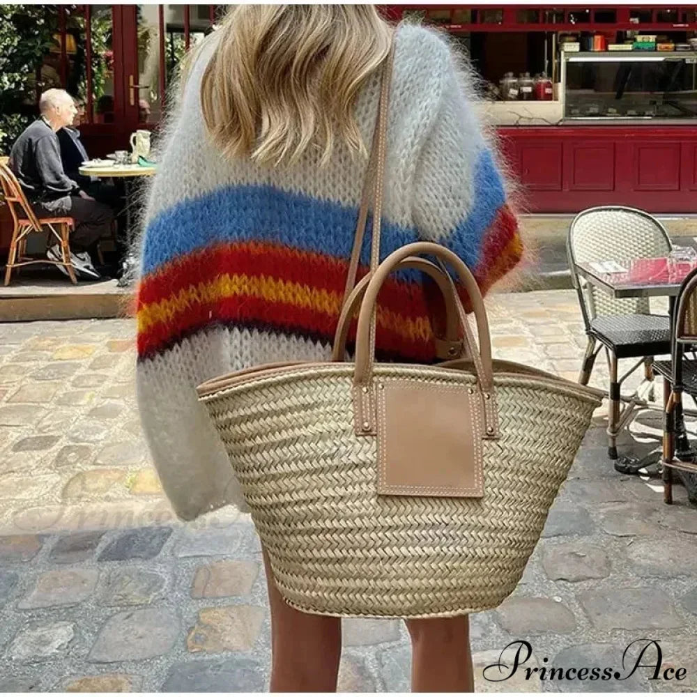 Y2K Open Front Baggy Stripe Cardigan