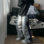 Y2K Patchwork Baggy Trousers Large Trousers