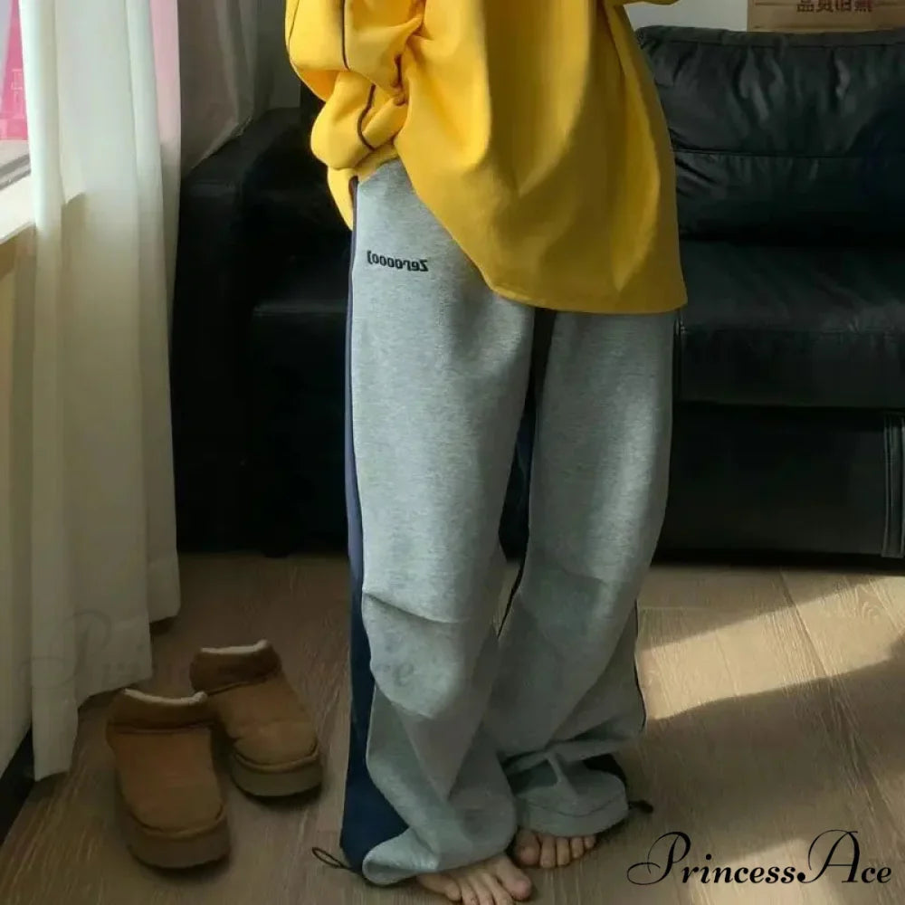 Y2K Patchwork Baggy Trousers Large Trousers