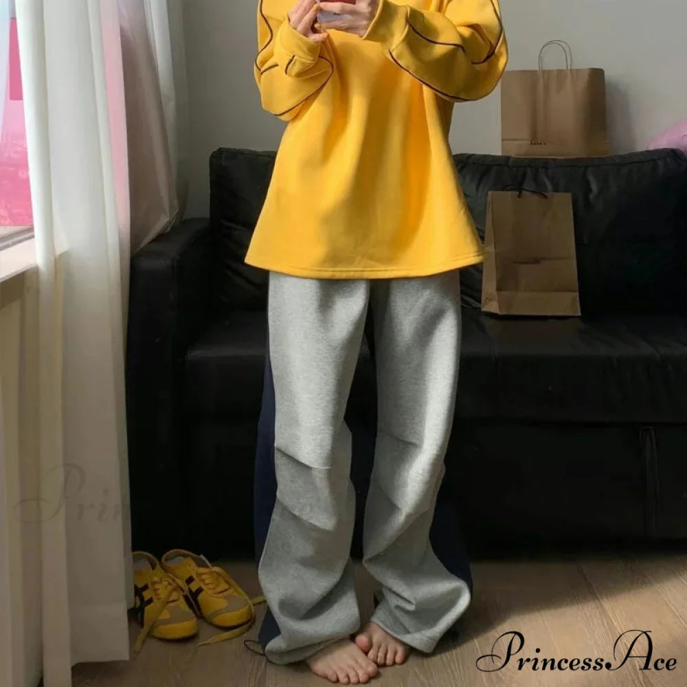 Y2K Patchwork Baggy Trousers Large Trousers