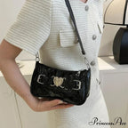 Y2K Peach Love Leather Shoulder Bag