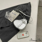 Y2K Rivet Heart-Shaped Crossbody Bag