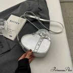 Y2K Rivet Heart-Shaped Crossbody Bag