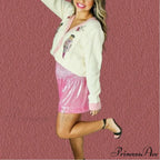 Y2K Sequins V-neck Single Breasted Cardigan