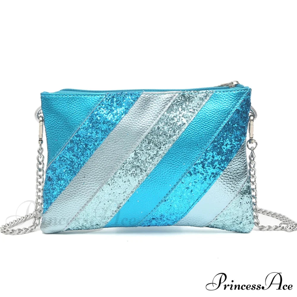 Y2K Shiny PU Leather Patchwork Wristlet