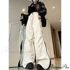 Y2K Spacious Leg Cargo Sweatpants Trousers