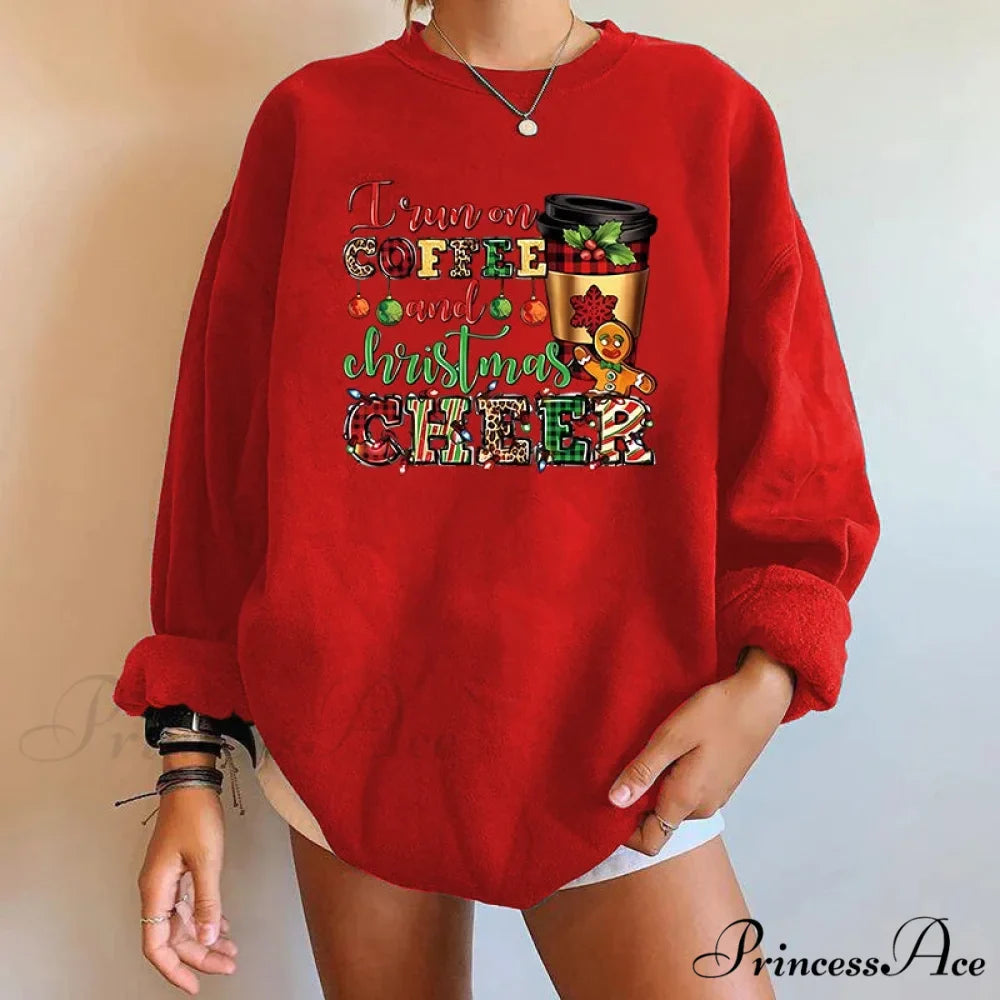 Y2K Trendy Round Neck Casual Autumn Spring Christmas Hoodie