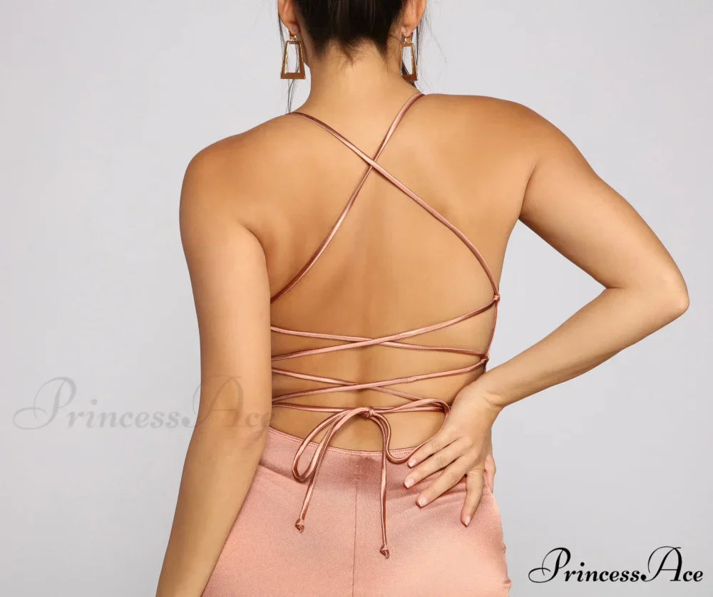 Yara Formal Stylish Lace-Up Mermaid Dress