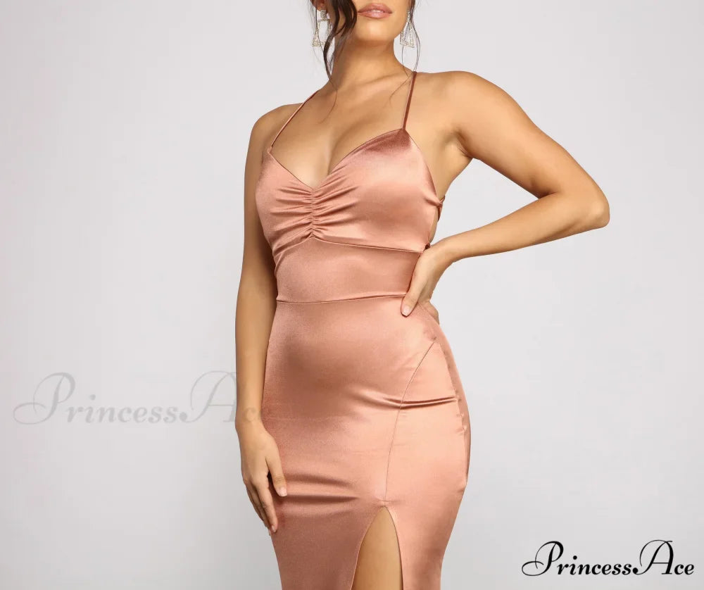 Yara Formal Stylish Lace-Up Mermaid Dress