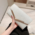 Yellow Grey Sophisticated Feast Clutch Shoulder Bag Purse