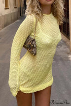Yellow Tie-back Pack Hip Dress