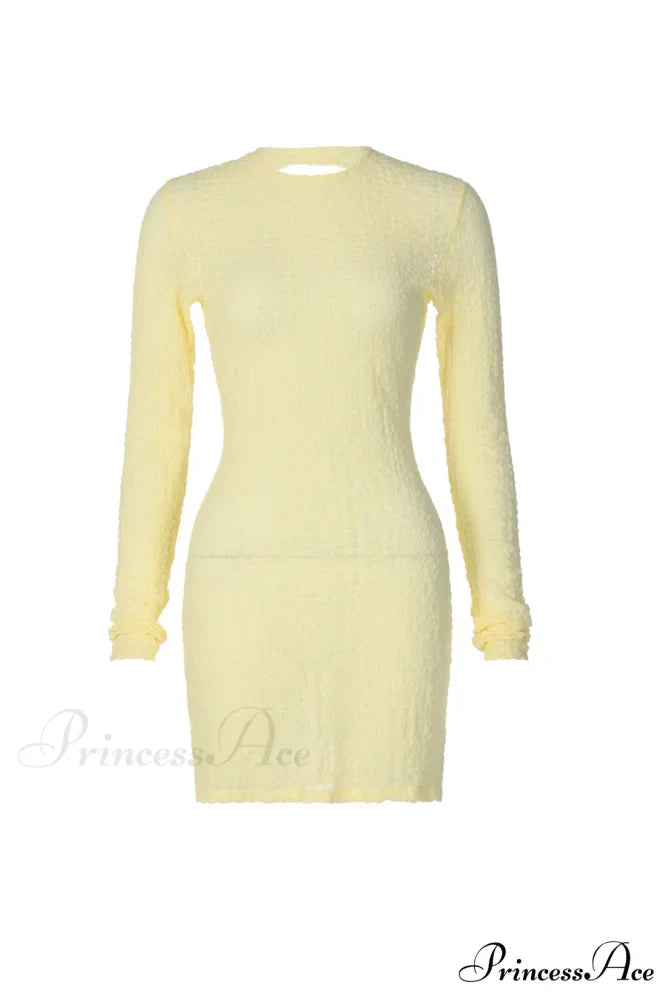 Yellow Tie-back Pack Hip Dress