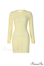Yellow Tie-back Pack Hip Dress
