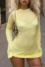 Yellow Tie-back Pack Hip Dress