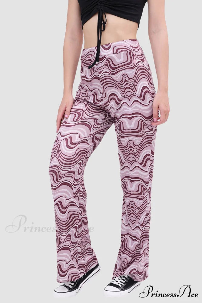 Yoga Water Pants Flared with Ripple Design