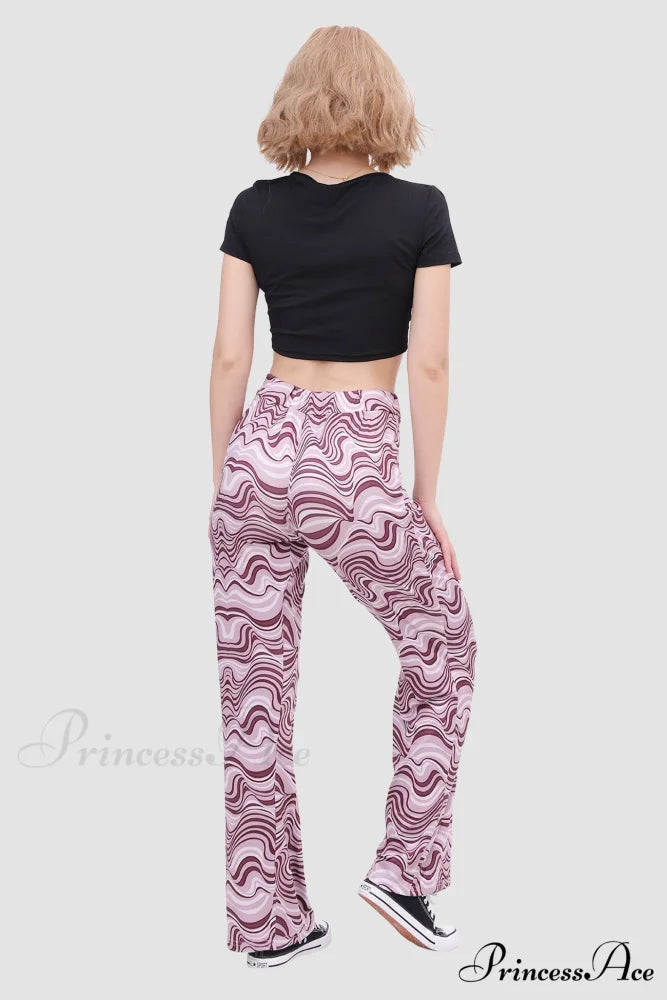 Yoga Water Pants Flared with Ripple Design
