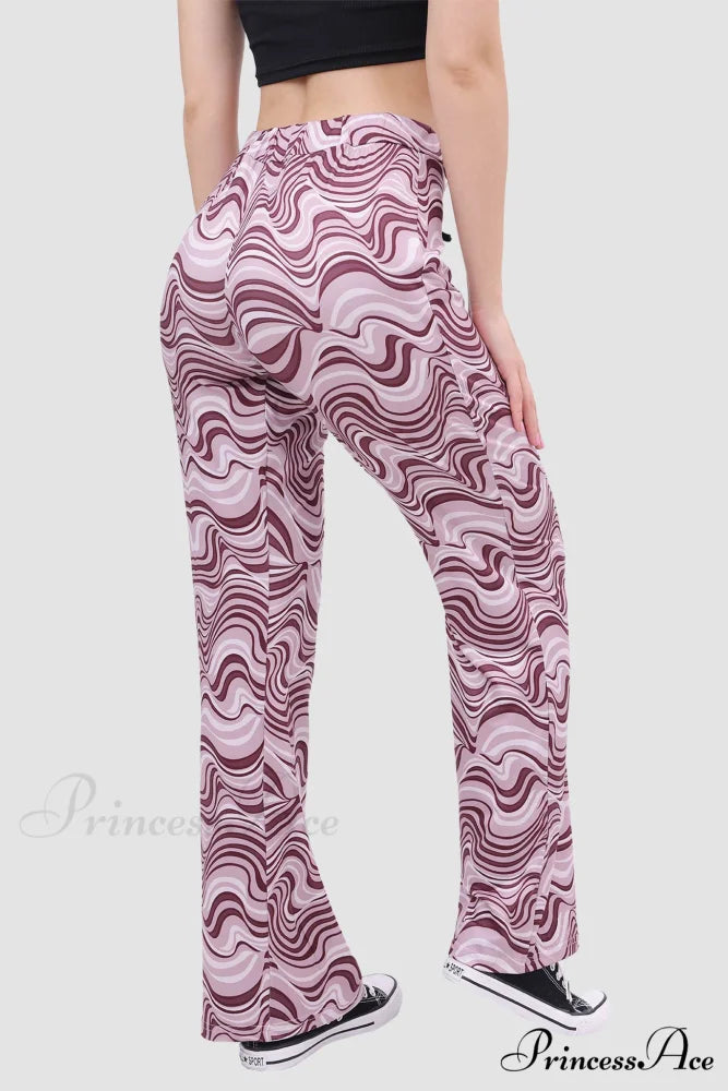 Yoga Water Pants Flared with Ripple Design