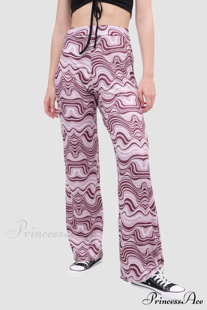 Yoga Water Pants Flared with Ripple Design