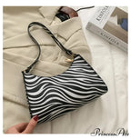 Zebra Pattern Faux Leather Underarm Shoulder Purse