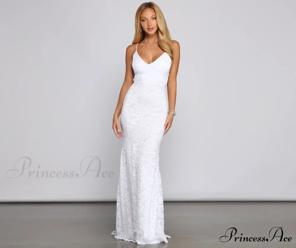 Zenaida Formal Sleeveless Charming Lace Mermaid Dress