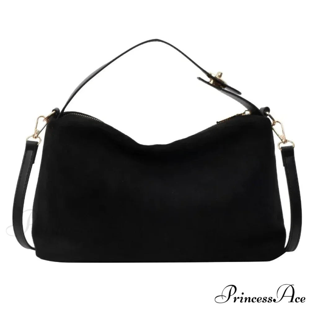 Zip Strong Sewing Thread PU Large Capacity Shoulder Handbag