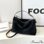 Zip Strong Sewing Thread PU Large Capacity Shoulder Handbag