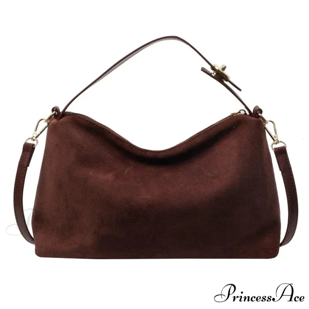 Zip Strong Sewing Thread PU Large Capacity Shoulder Handbag