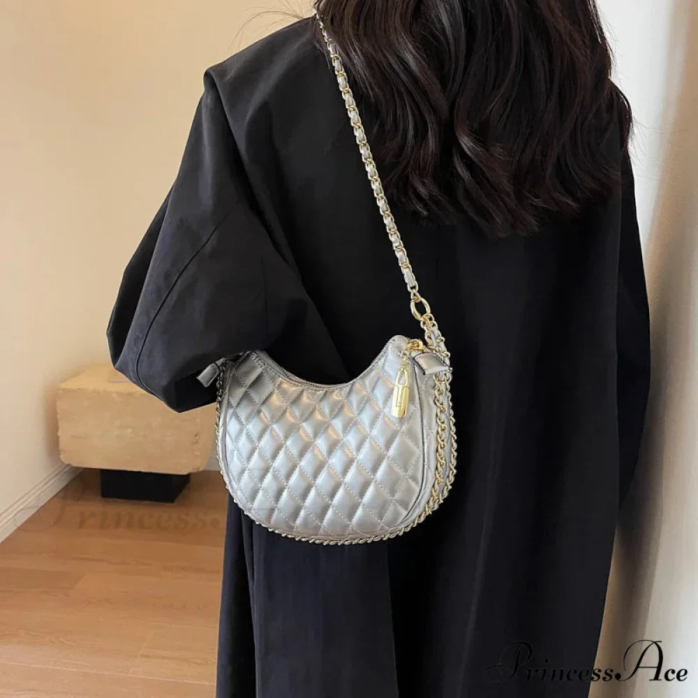 Zipper Ladies' Purse Gem Crossbody Faux Leather Clutch