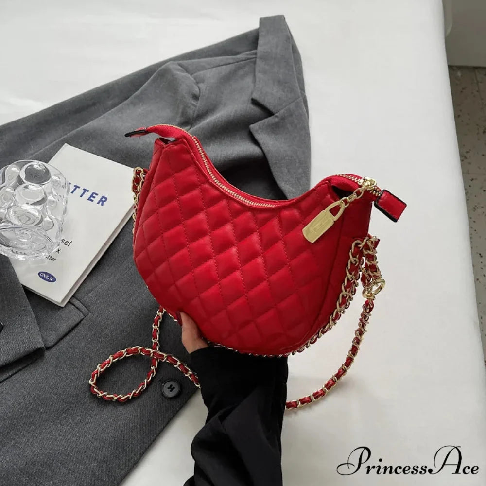 Zipper Ladies' Purse Gem Crossbody Faux Leather Clutch